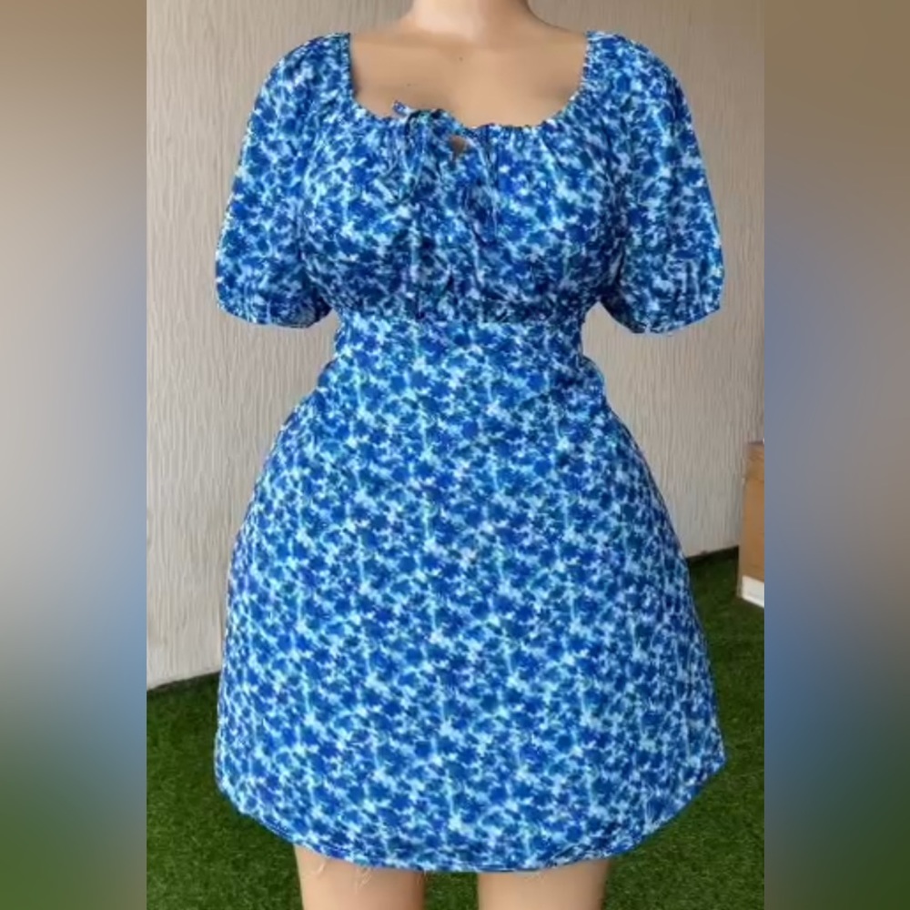 Chiffon flower dress. Size 6-8. Multi colored. Pre- owned very good.